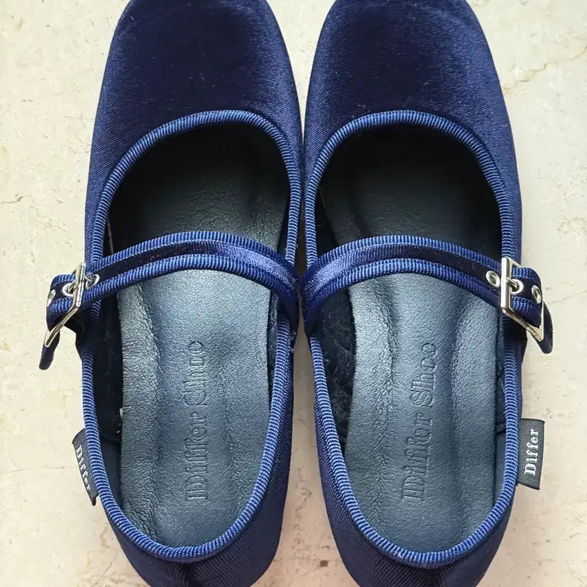 [BUNJANG] D.fference Bellelin Square Mary Jane Navy 5cm Heels / 디퍼슈 벨린 스퀘어 메리제인 네이비 키높이 5cm
