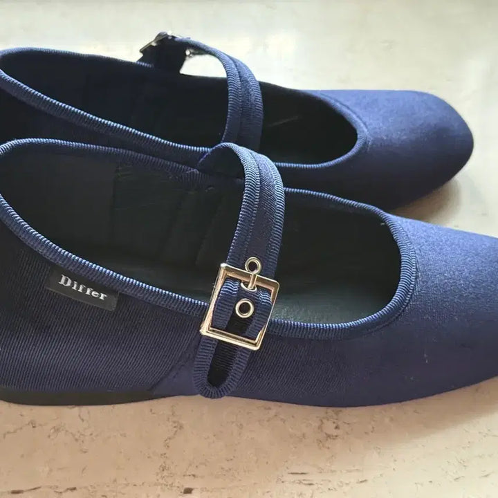 [BUNJANG] D.fference Bellelin Square Mary Jane Navy 5cm Heels / 디퍼슈 벨린 스퀘어 메리제인 네이비 키높이 5cm