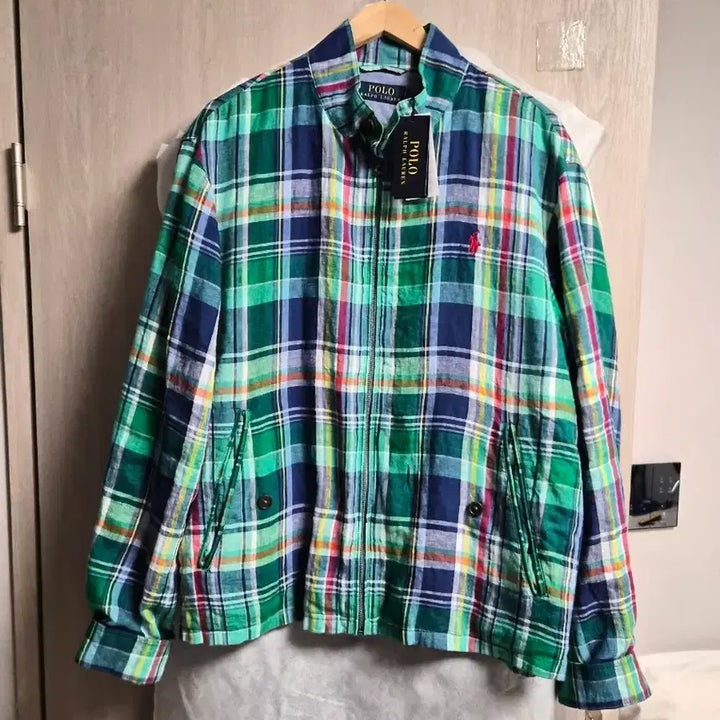 [BUNJANG] Polo Ralph Lauren Checked Bomber Jacket M / 폴로 랄프로렌 체크 봄버 자켓 M (새상품)