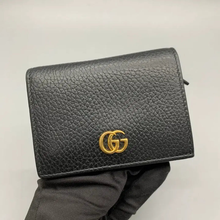 [BUNJANG] Gucci Marmont Black Leather Bifold Wallet / 267000107 구찌 마몽 블랙 소가죽 반지갑 456126