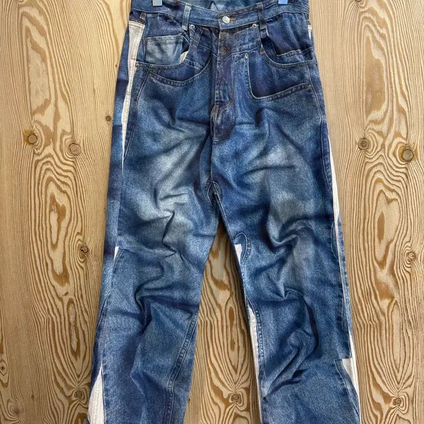 [BUNJANG] Typingmistake Digital Printing Denim Pants / 타이핑미스테이크 디지털 프린팅 데님 팬츠