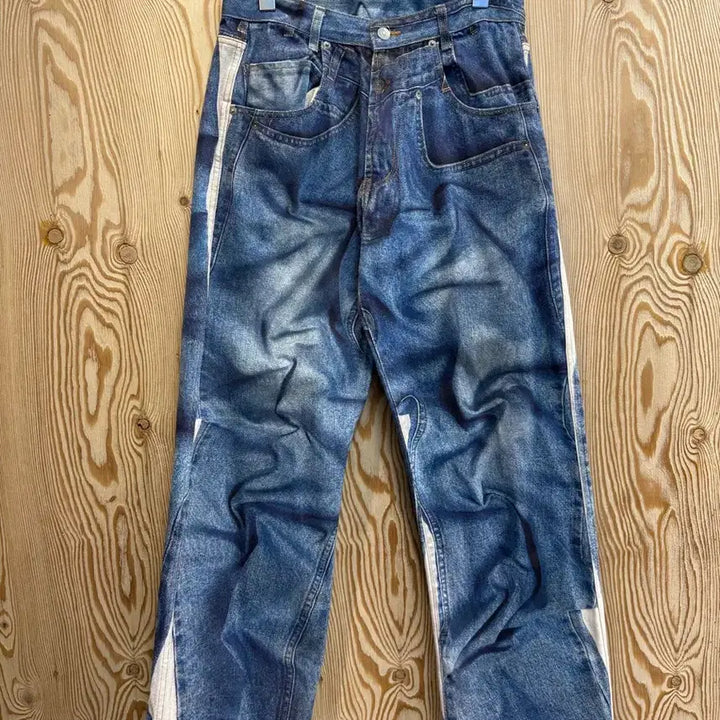 [BUNJANG] Typingmistake Digital Printing Denim Pants / 타이핑미스테이크 디지털 프린팅 데님 팬츠