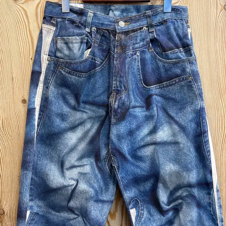 [BUNJANG] Typingmistake Digital Printing Denim Pants / 타이핑미스테이크 디지털 프린팅 데님 팬츠
