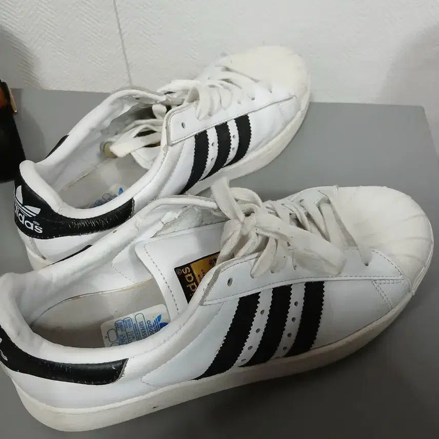 [BUNJANG] Adidas Superstar White/Black Sneakers / 아디다스 슈퍼스타 흰검 스니커즈