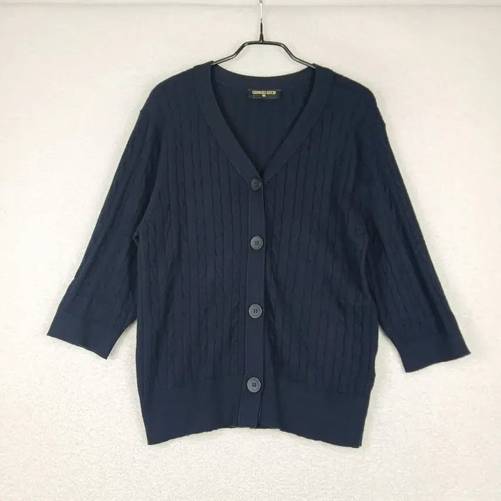 [BUNJANG] GEORGES RECH Cable Knit Cardigan (Size 95) / 조르쥬 레쉬 GEORGES RECH 여성 꽈배기 니트 가디건(95)