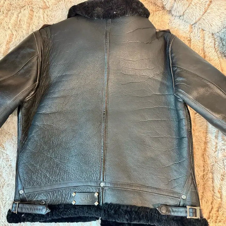 [BUNJANG] DIAPVINE B-3 Black Mouton Leather Jacket 36 / 디아프바인 b-3 블랙 무스탕 가죽 자켓36