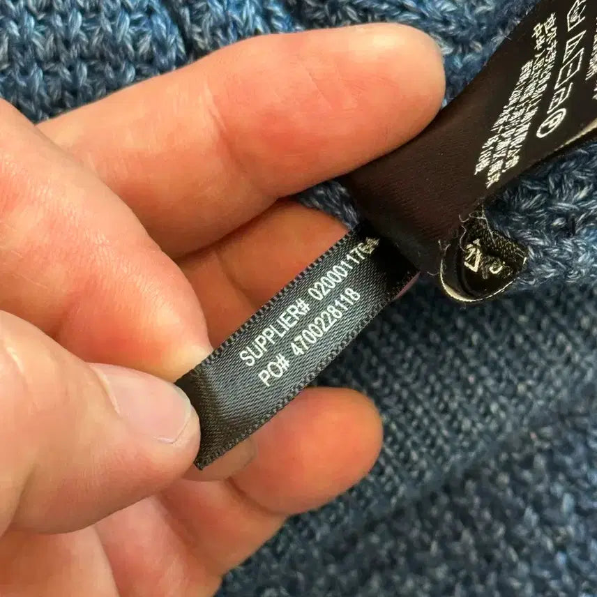 [BUNJANG] RRL Waffle Knit Hoodie Indigo / [M] RRL (더블알엘) 와플 니트 후드 인디고