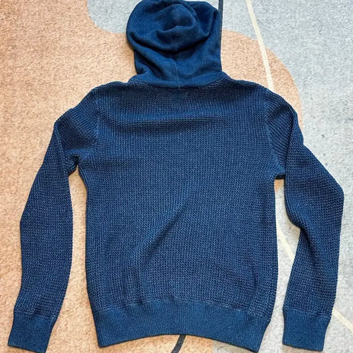 [BUNJANG] RRL Waffle Knit Hoodie Indigo / [M] RRL (더블알엘) 와플 니트 후드 인디고