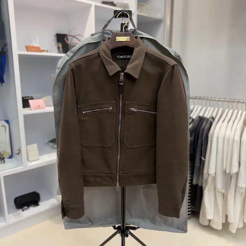 [BUNJANG] Tom Ford Cotton Brushed Trucker Jacket / 톰포트 코튼 브러시드 트리커 자켓