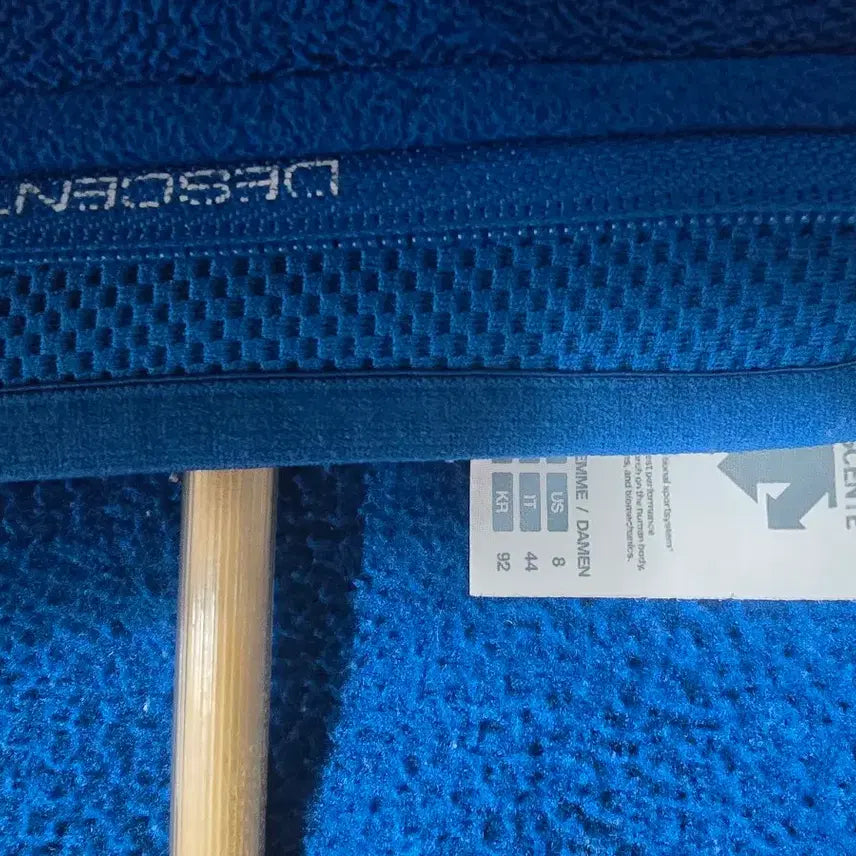 [BUNJANG] Descente Blue Fleece Hooded Zip-up / 데상트 블루 후리스 후드집업