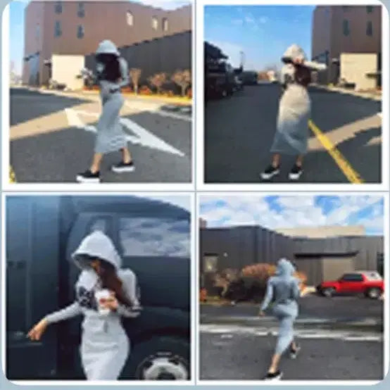 [BUNJANG] Hooded Long Dress / 후드 롱 원피스