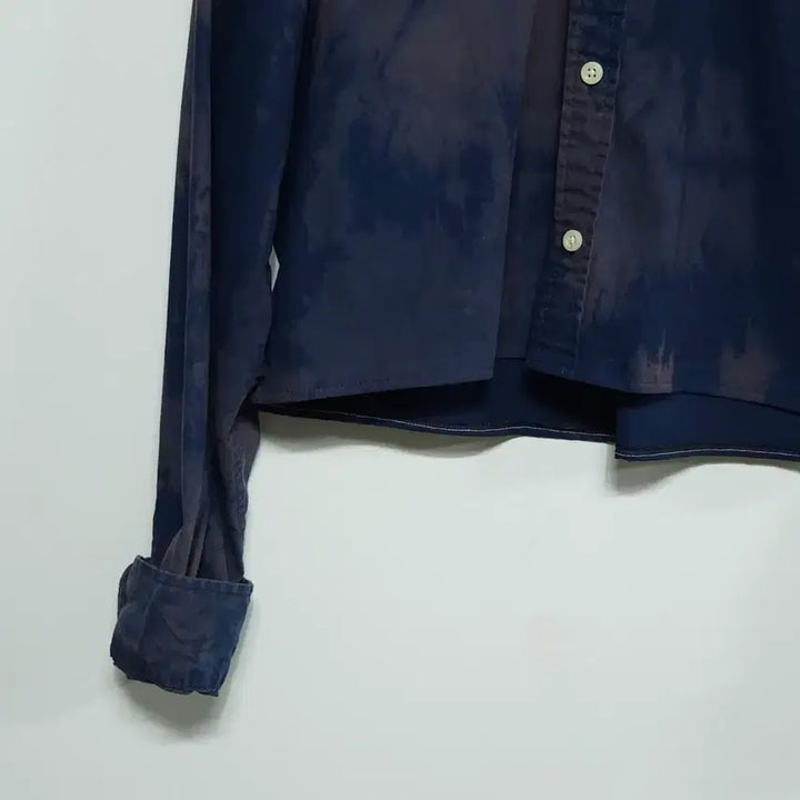 [BUNJANG] Tommy Hilfiger Cropped Shirt Navy Tie-Dye / 타미힐피거 크롭 셔츠 네이비 타이당ㄱ