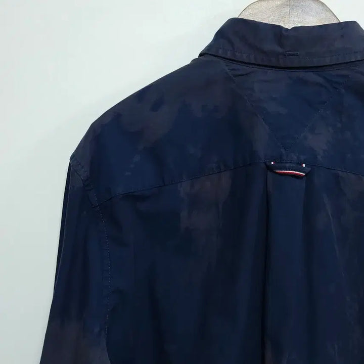 [BUNJANG] Tommy Hilfiger Cropped Shirt Navy Tie-Dye / 타미힐피거 크롭 셔츠 네이비 타이당ㄱ