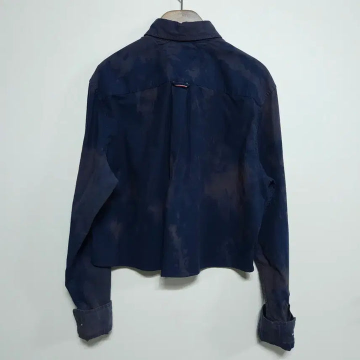 [BUNJANG] Tommy Hilfiger Cropped Shirt Navy Tie-Dye / 타미힐피거 크롭 셔츠 네이비 타이당ㄱ