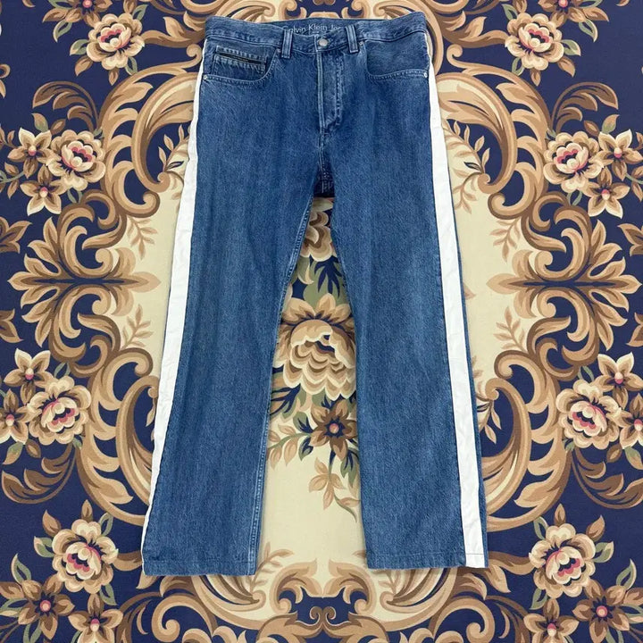 [BUNJANG] Calvin Klein Side Line Denim Pants / (34)캘빈클라인 Calvinklein 사이드라인 데님팬츠