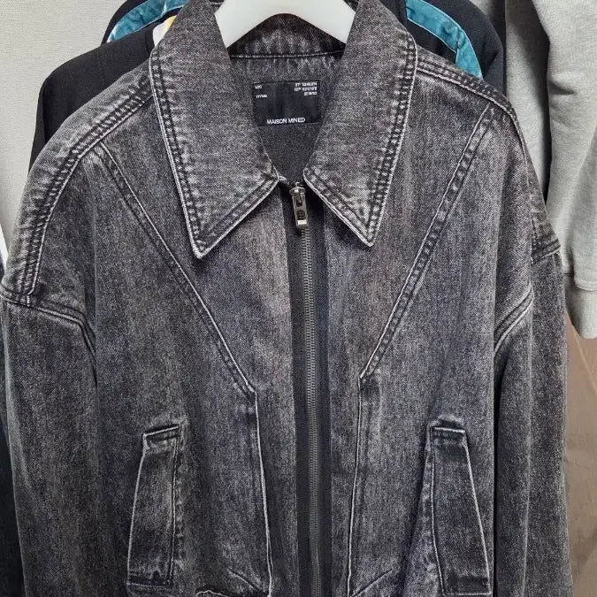 [BUNJANG] Maison Mined Denim Bomber Jacket / 메종미네드 데님 봄버자켓
