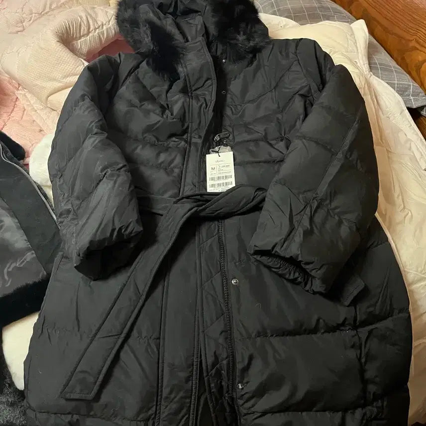 [BUNJANG] Roem Belted Long Duck Down Padded Jacket / 새상품)로엠 Roem 벨티드 롱 덕다운 패딩 M 블랙