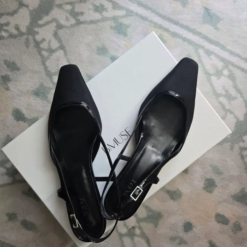 [BUNJANG] BMUSE Black Slingback 245mm / 비뮤즈 (현 베뉴엣)블랙 슬링백 245mm