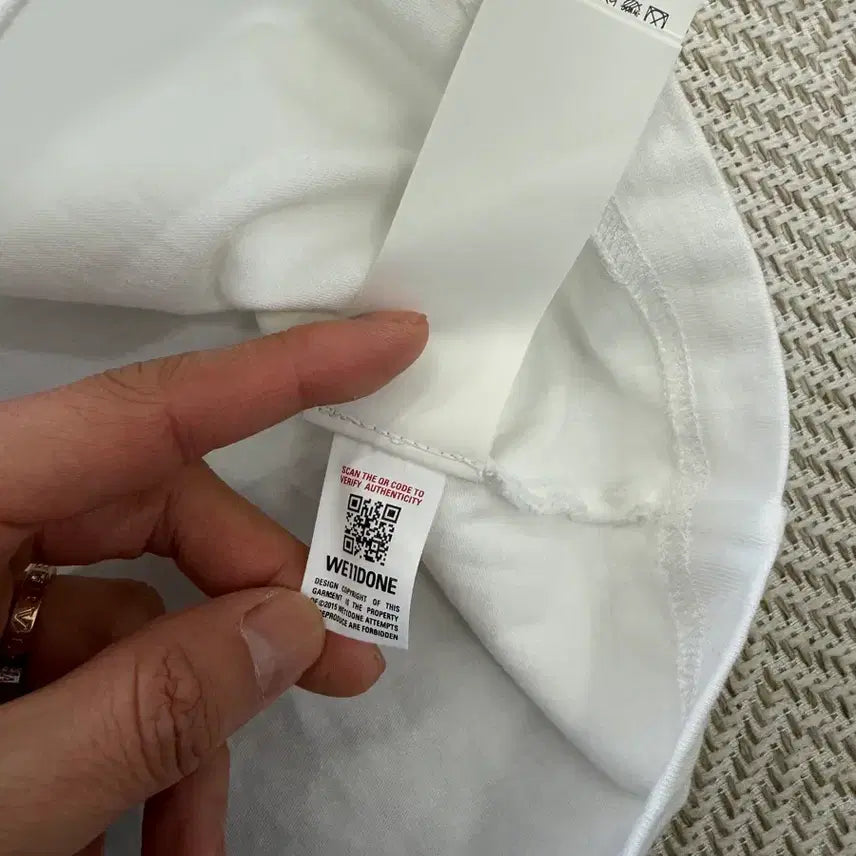 [BUNJANG] Welldone Oversized T-shirt (White) - S / 정품) 웰던 오버핏 반팔티 S