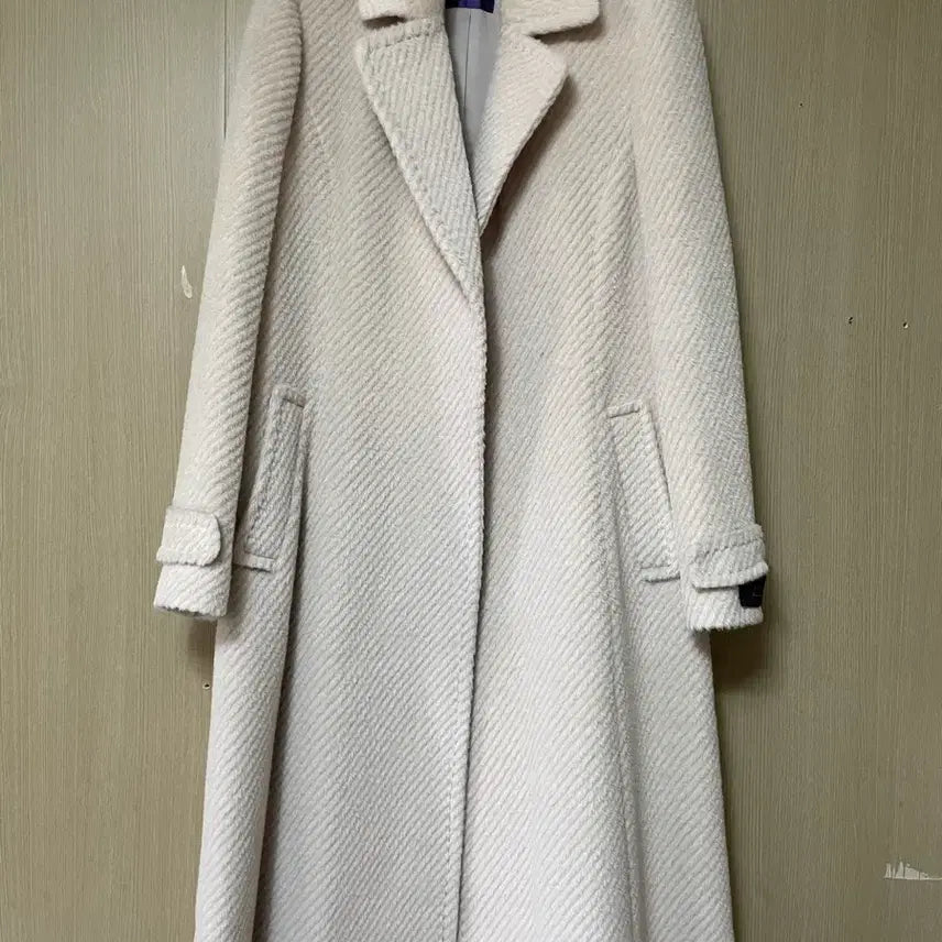 [BUNJANG] Chris Harper Ivory Suri Alpaca Wool Women's Coat / 크리스하퍼 아이보리 수리알파카/울 여성 코트