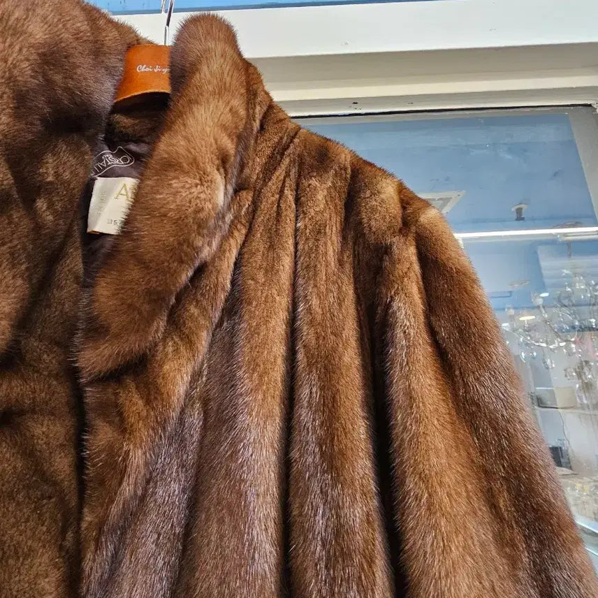 [BUNJANG] Mahogany Mink Coat / 이태리정품마호가니 플스킨롱 밍크코트