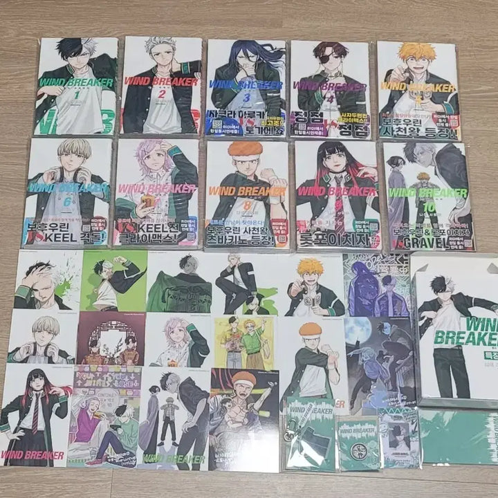 [BUNJANG] Wind Breaker Comic Book Vol. 1-10 First Edition Bundle Set / 윈드브레이커 윈브레 만화책 1~10권 초판 서점 특전 특장판