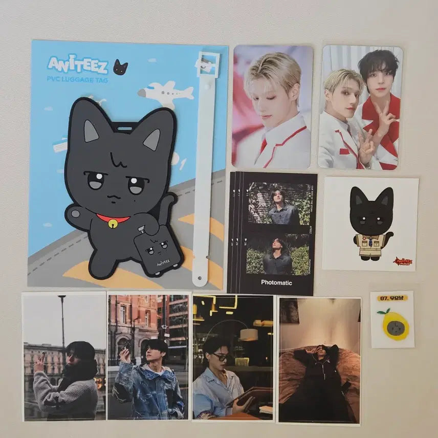 에이티즈 우영 애니티즈 우요냥  러기지택+포카 등 일괄