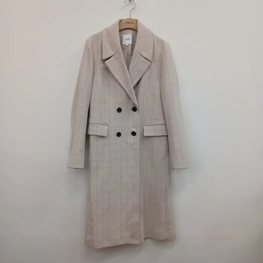 [BUNJANG] The Edge Herringbone Long Coat / 66사이즈 헤링본 롱코트 더 엣지