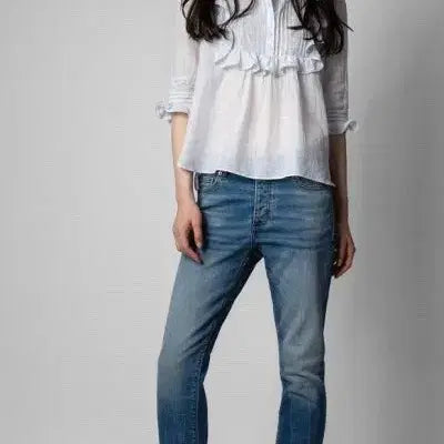[BUNJANG] Zadig &amp; Voltaire Tix Blouse - Sky Blue / 쟈딕앤볼테르 틱스 블라우스 소라색