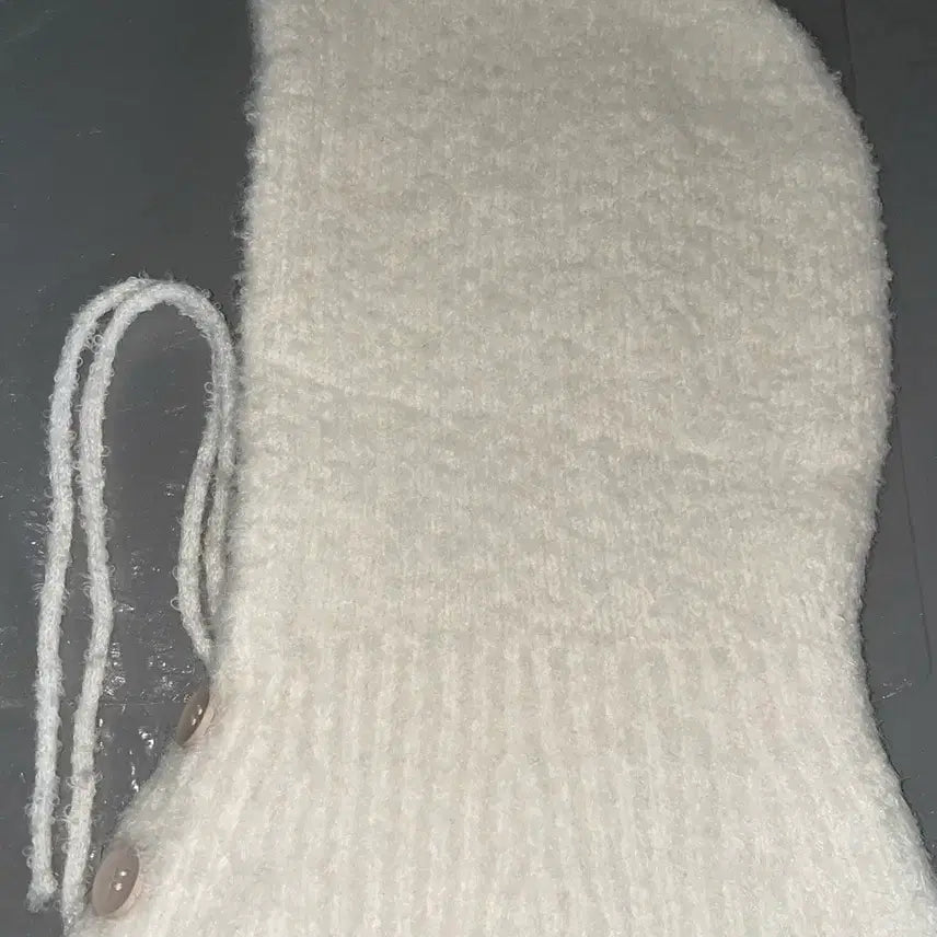 [BUNJANG] Unused Knit Balaclava - White / (새상품) 부클 니트 바라클라바