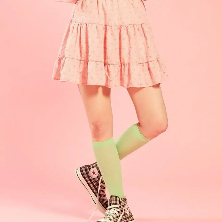 [BUNJANG] Neonmoon Kang Kang Skirt / 네온문 캉캉 스커트 핑크 하트 깅엄