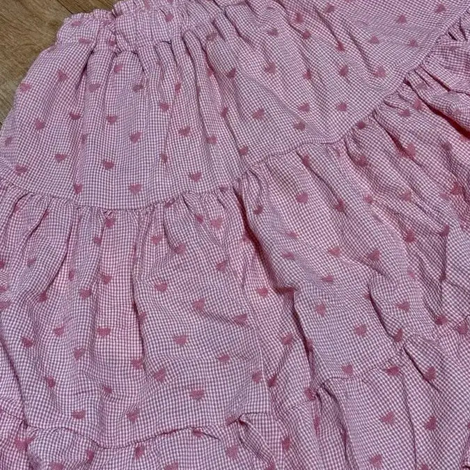 [BUNJANG] Neonmoon Kang Kang Skirt / 네온문 캉캉 스커트 핑크 하트 깅엄