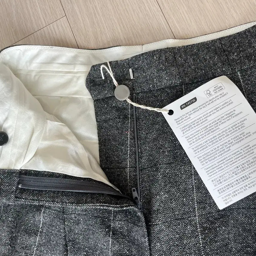 [BUNJANG] Sandro Check Wide Pants / (새상품) 산드로 모직 혼방 체크 와이드 팬츠 38 허리27-28