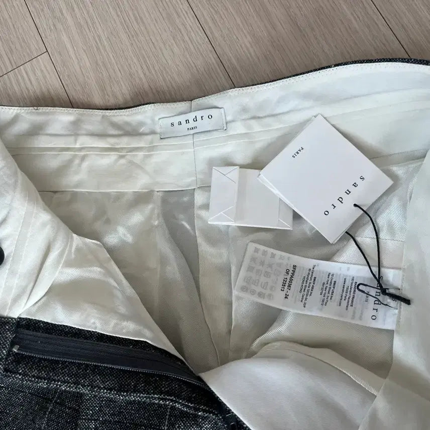 [BUNJANG] Sandro Check Wide Pants / (새상품) 산드로 모직 혼방 체크 와이드 팬츠 38 허리27-28