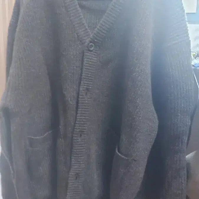 [BUNJANG] Roughside V-Neck Wool Cardigan Bark / [1]러프사이드 브이넥 울 가디건 바크