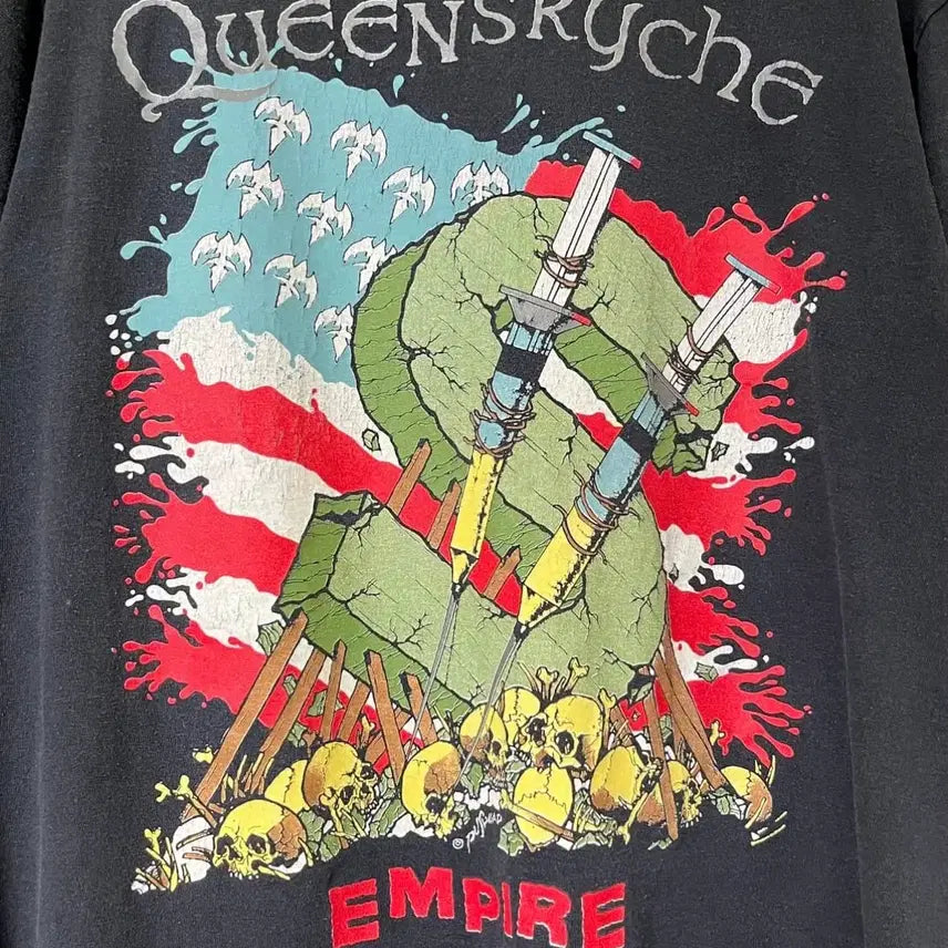 [SOLD OUT] 90s 빈티지 밴드티 반팔 티셔츠 / queensryche 퀸스라이크