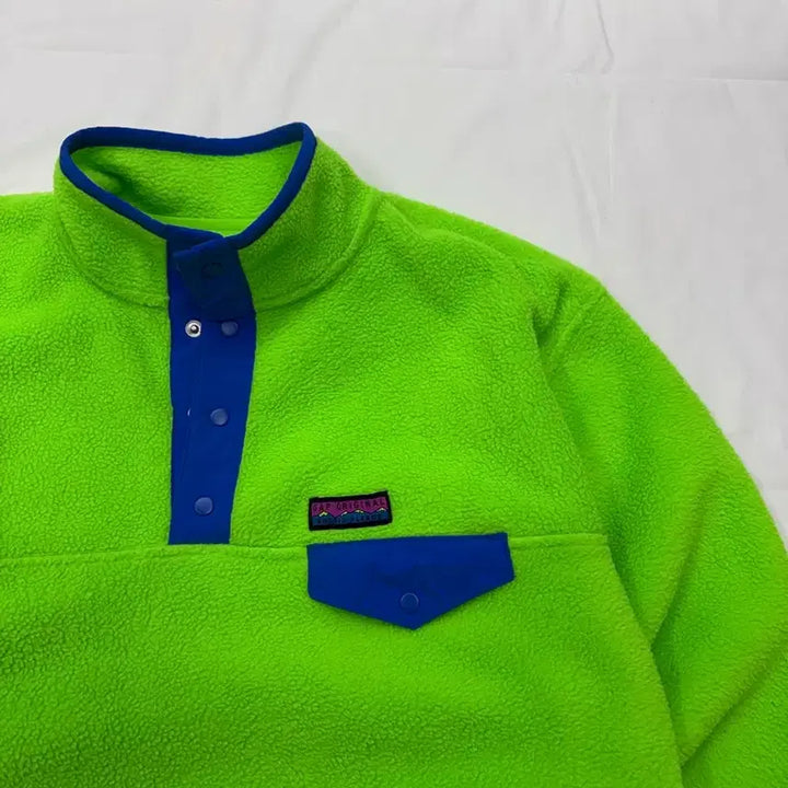 [BUNJANG] GAP Arctic Fleece Snap Pullover - Neon Green / GAP 갭 아틱 플리스 스냅 풀오버 집업 후리스