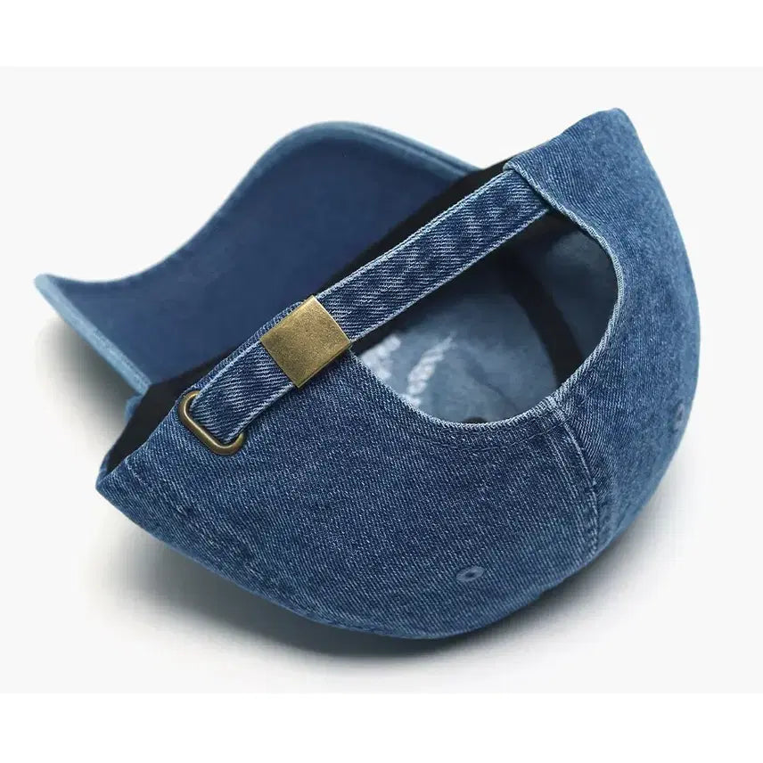 [BUNJANG] Big Size Denim Boston Ball Cap Hat Unisex / 빅사이즈 데님 보스턴 볼캡 모자 대두모자 남여공용