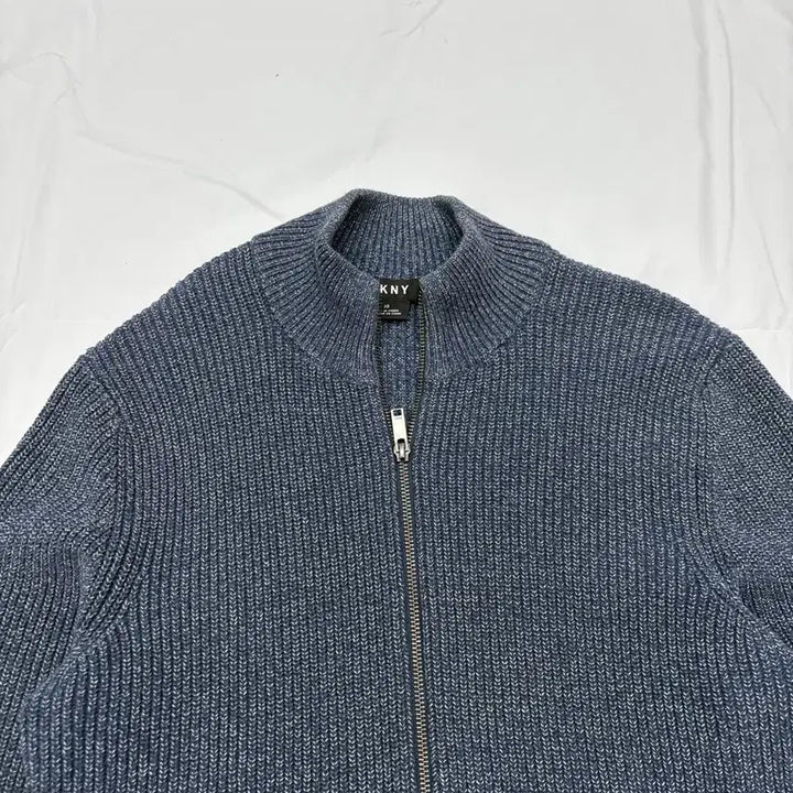 [BUNJANG] DKNY Cotton Zip-Up Knit Cardigan / DKNY 코튼 집업 니트