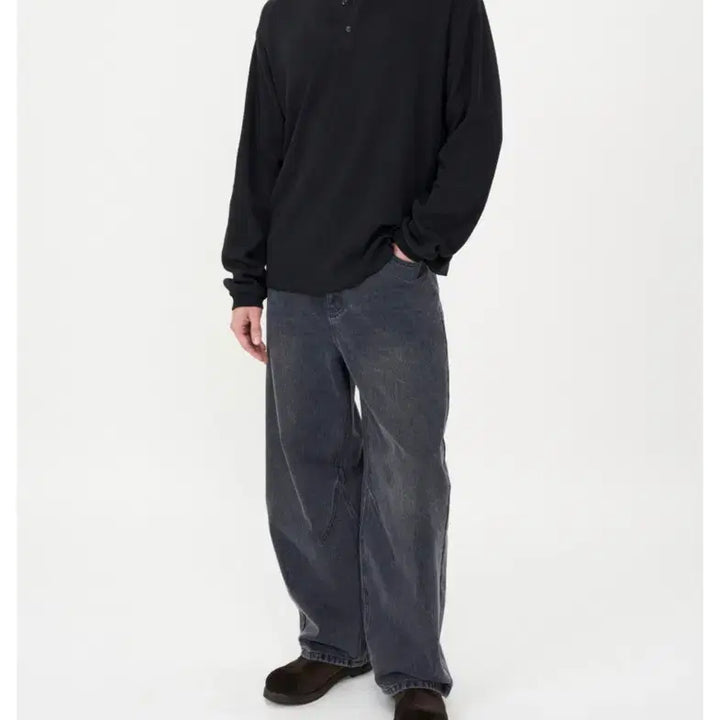 [BUNJANG] INSILENCE Balloon Fit Denim Pants - WASHED BLACK - L Size / 체인트윌 벌룬핏 데님 팬츠 WASHED BLACK L사이즈