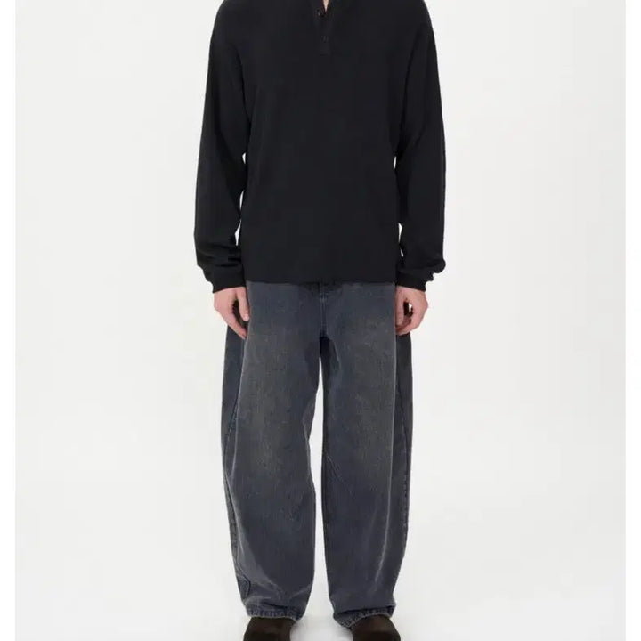 [BUNJANG] INSILENCE Balloon Fit Denim Pants - WASHED BLACK - L Size / 체인트윌 벌룬핏 데님 팬츠 WASHED BLACK L사이즈