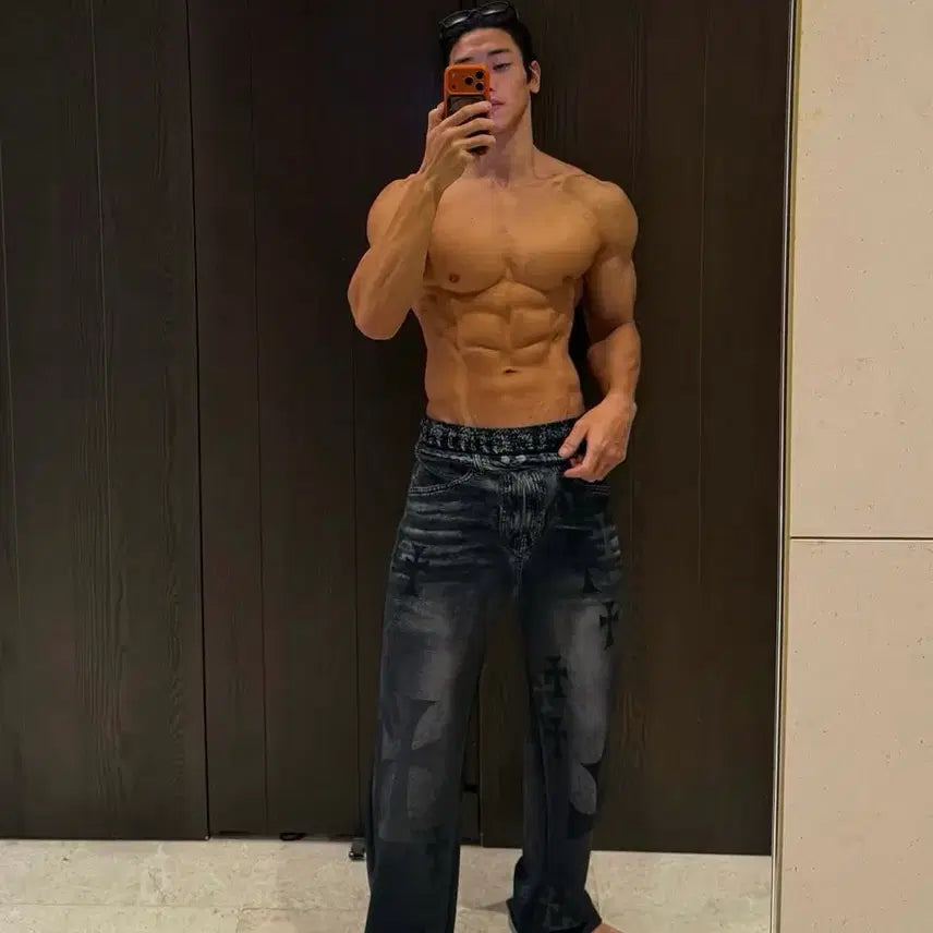 [BUNJANG] Lapinato Training Pants / 라피나토 3d프린팅 트레이닝팬츠 50