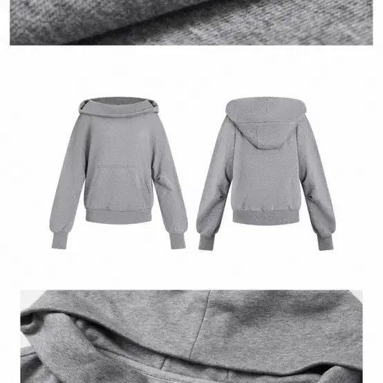 [BUNJANG] Off-Shoulder Hoodie / 오프숄더 후드티