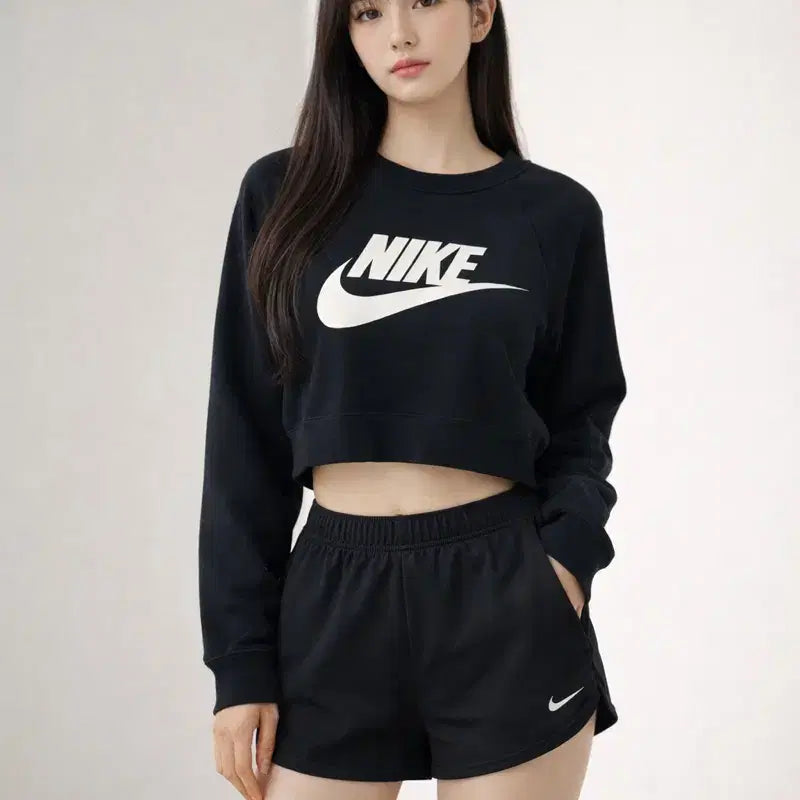 [BUNJANG] Nike Essential Fleece Crew Top (BV4113-010) / [여자-80]나이키 에센셜 플리스 크루 탑