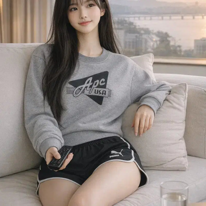[BUNJANG] A.P.C. ASA Sweatshirt (XS) - Gray / [여자-85 (XS)]A.P.C 아페쎄 ASA 스웨트셔츠 맨투맨