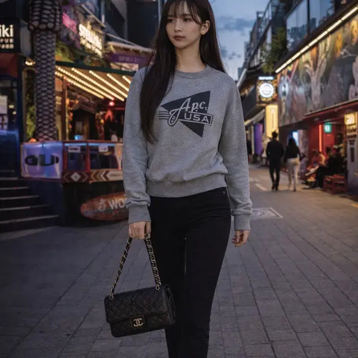 [BUNJANG] A.P.C. ASA Sweatshirt (XS) - Gray / [여자-85 (XS)]A.P.C 아페쎄 ASA 스웨트셔츠 맨투맨