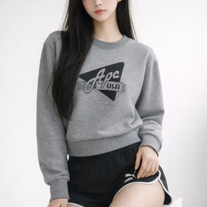 [BUNJANG] A.P.C. ASA Sweatshirt (XS) - Gray / [여자-85 (XS)]A.P.C 아페쎄 ASA 스웨트셔츠 맨투맨