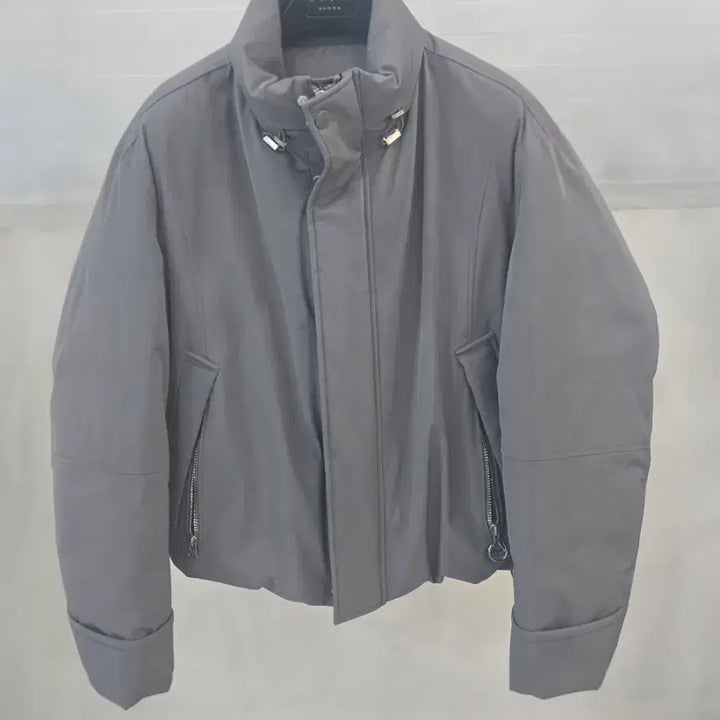 [BUNJANG] Solid Short Padded Jacket Gray 46 / 솔리드 숏 패딩 자켓 그레이 46 (95)