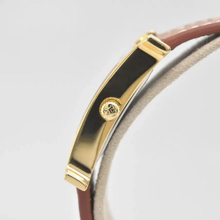 [BUNJANG] Hermès H Hour Gold Plated Watch / <세일> 에르메스 H아워 금장 중고명품 PM사이즈 여성용 가죽 손목시계