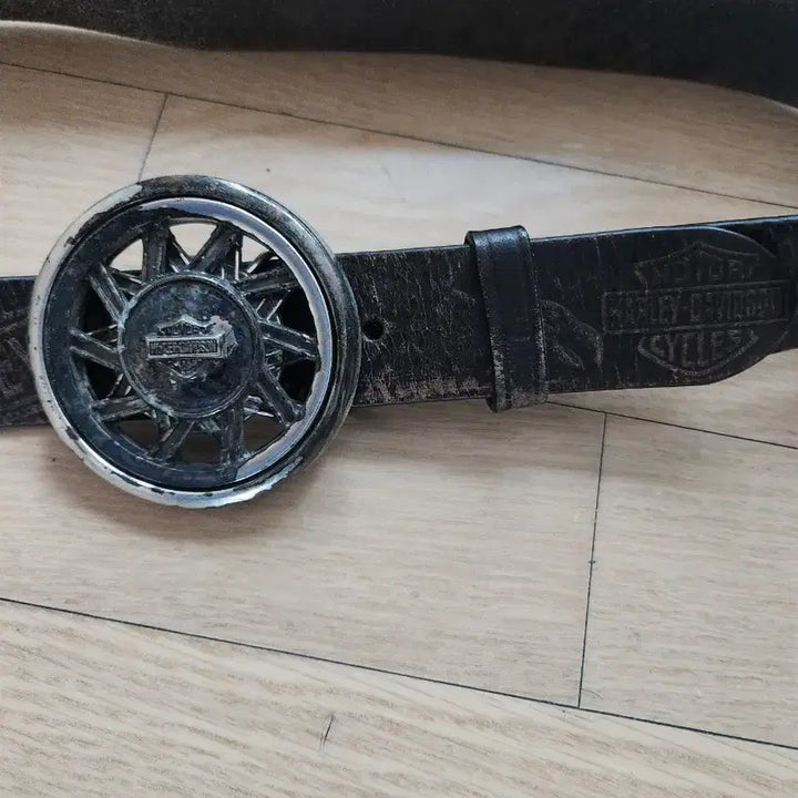 [BUNJANG] Harley Davidson Leather Belt / 할리데이비슨 통주물 가죽벨트 정품